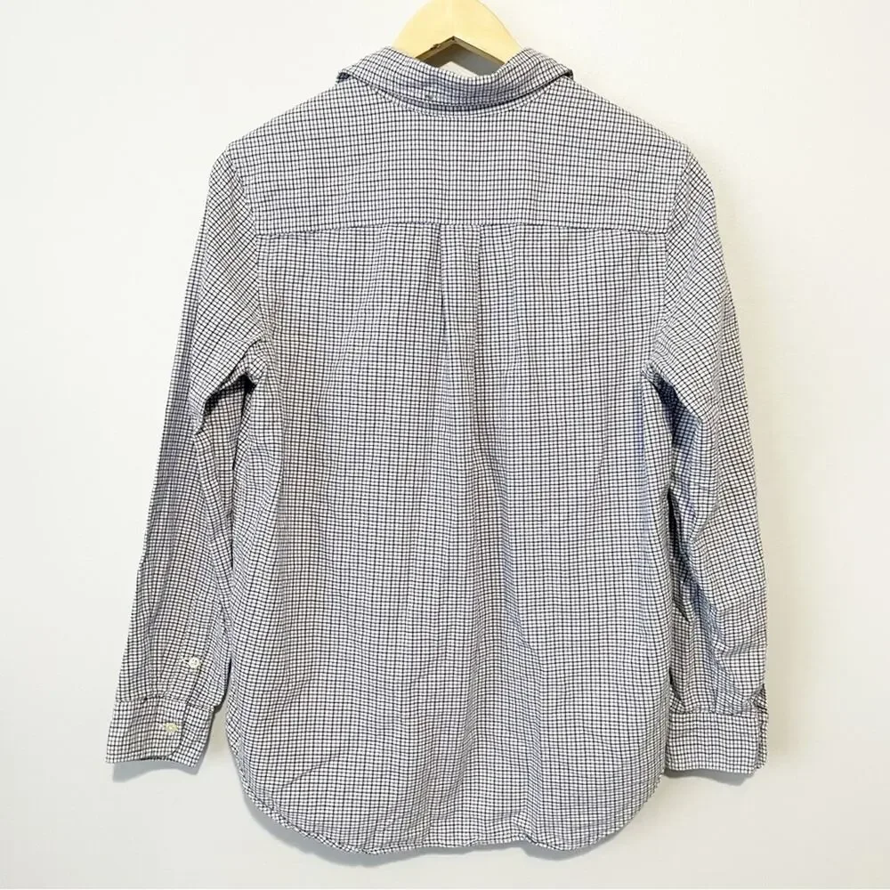 Ralph Lauren boys button down blue checkered plaid top size XL 18 20 cotton